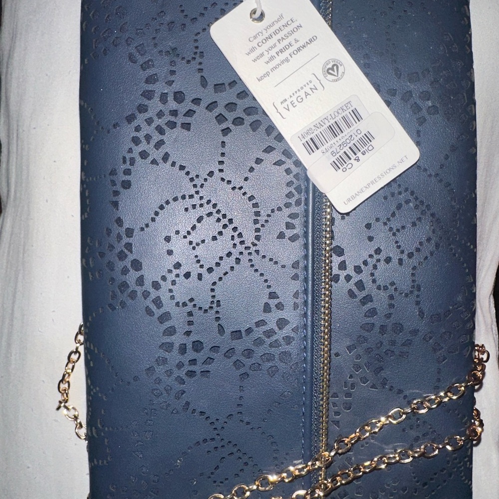 Elegant Blue Vegan Leather Women's Bag
